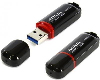 Флеш-память USB A-Data UV150 32Gb Black USB 3.0 AUV150-32G-RBK