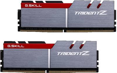 Память G.Skill Trident Z Silver H/ Red DDR4 16Gb (2x8Gb) 3200MHz CL16 Kit F4-3200C16D-16GTZB