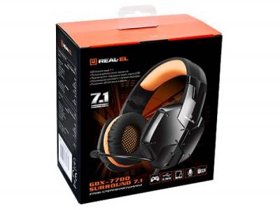 Наушники REAL-EL GDX-7700 Black/Orange