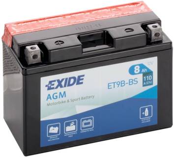 Аккумулятор Exide AGM 8Ah-12v ET9B-BS