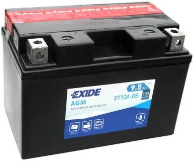 Аккумулятор Exide AGM 9.5Ah-12v ET12A-BS