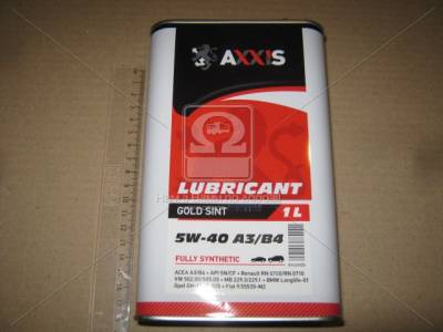 Масло Axxis 5W-40 A3/B4 Gold Sint 1л