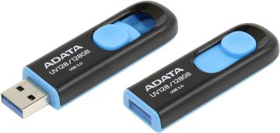 Флешка A-Data UV128 128GB Black/Blue USB 3.0 AUV128-128G-RBE