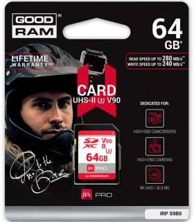 Флеш-карта Goodram IRDM PRO SDXC 64GB V90 UHS-II U3 IRP-S9B0-0640R11