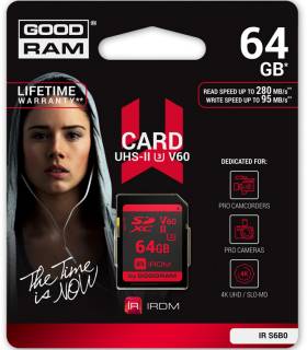 Флеш-карта Goodram IRDM SDXC 64GB V60 UHS-II U3 IR-S6B0-0640R11