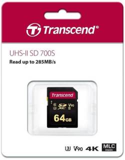 Флеш-карта Transcend 700S SDXC 64GB UHS-II U3 C10 V30 TS64GSDC700S