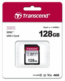 Флеш-карта Transcend 300S SDXC 128GB C10 UHS-I U3 V30 TS128GSDC300S