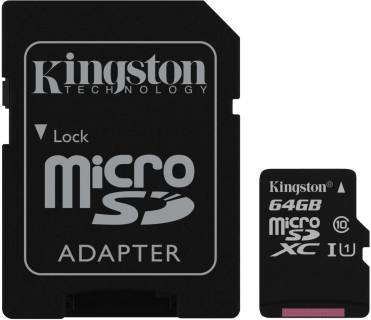 Флеш-карта Kingston High Endurance microSDXC 64GB C10 UHS-I SDCE/64GB