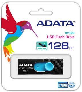 Флеш-память USB A-Data UV320 128GB Black/Blue USB 3.1 AUV320-128G-RBKBL