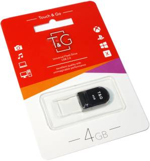 Флешка T&G 010 Shorty series 4GB Black USB 2.0 TG010-4GB