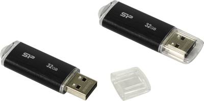 Флеш-память USB Silicon Power Ultima U02 32Gb Black USB 2.0 SP032GBUF2U02V1K