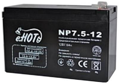 Аккумулятор Enot 12V - 7.5 AH (NP7.5-12) AGM