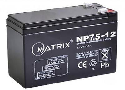 Аккумулятор Matrix 12V 7.5AH (NP7.5-12)