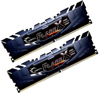 Оперативная память G.Skill FlareX Black DDR4 16GB (2x8GB) 3200MHz CL16 Kit F4-3200C16D-16GFX