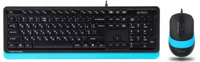 Комплект A4Tech Fstyler USB F1010 Black/Blue