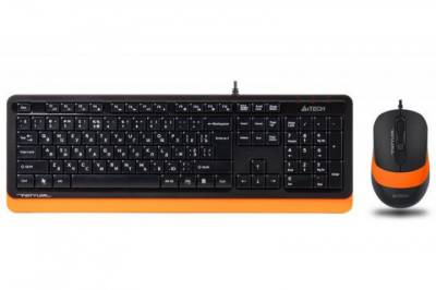 Комплект A4Tech Fstyler F1010 USB Black/Orange F1010-BO
