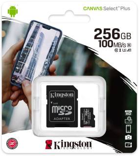 Флеш-карта Kingston Canvas Select Plus microSDXC 256GB + Adapter SDCS2/256GB