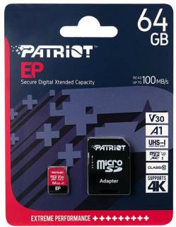 Флеш-карта Patriot EP Series microSDXC 64GB + adapter PEF64GEP31MCX