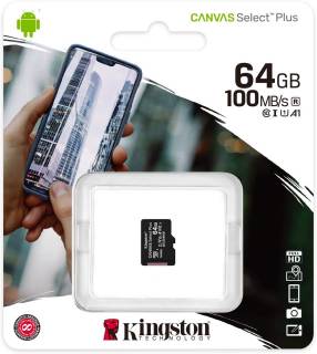 Карта памяти Kingston Canvas Select Plus microSDXC 64GB SDCS2/64GBSP