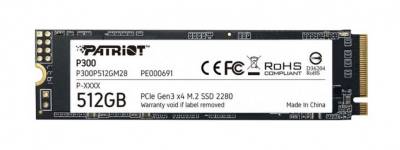 Внутренний HDD/SSD Patriot P300 512GB M.2 2280 NVMe PCIe 3.0 x4 3D TLC P300P512GM28