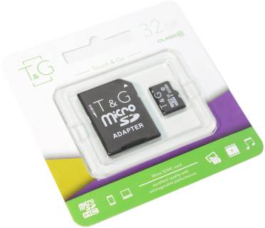 Карта памяти T&G microSDHC 32GB + adapter TG-32GBSD10U1-01