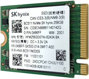 Накопитель Hynix BC511 256GB BiCS Flash Client NVMe SSD M.2 2230 S3 NVMe 1.3 PCIe 3.0 x4 TLC HFM256GDGTNI-82A0A