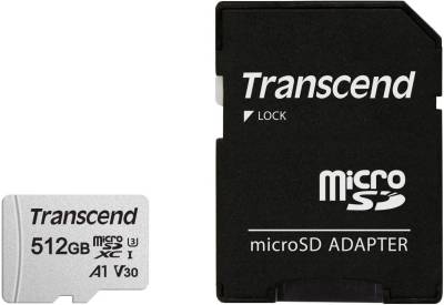 Флеш-карта Transcend 300S microSDXC 512GB C10 UHS-I + adapter TS512GUSD300S-A