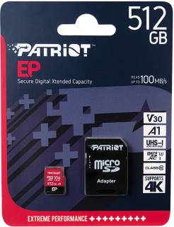 Флеш-карта Patriot EP Series microSDXC 512GB + Adapter PEF512GEP31MCX