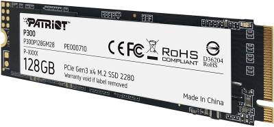 Накопитель Patriot P300 128GB M.2 2280 NVMe PCIe 3.0 x4 3D TLC P300P128GM28