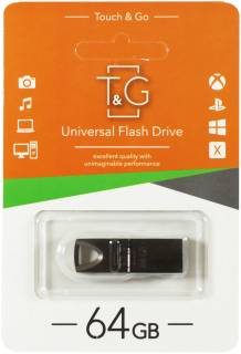 Флешка T&G 117 Metal series 64GB Black USB 2.0 TG117BK-64G