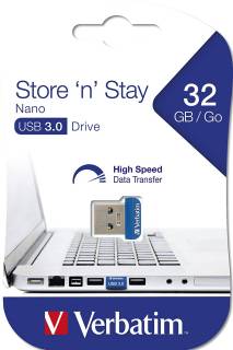 Флешка Verbatim Store 'n' Stay NANO 32GB Blue USB 3.0 98710