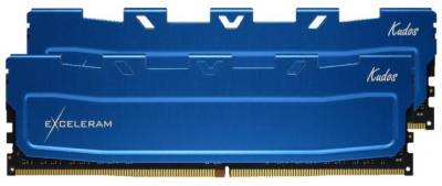 Память Exceleram Blue Kudos DDR4 32GB (2x16GB) 3200Mhz CL22 Kit EKBLUE4323222CD
