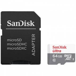 Карта памяти SanDisk Ultra Light microSDXC 64GB + adapter SDSQUNR-064G-GN3MA