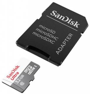 Флеш-карта SanDisk Ultra Light microSDHC 32GB + adapter SDSQUNR-032G-GN3MA