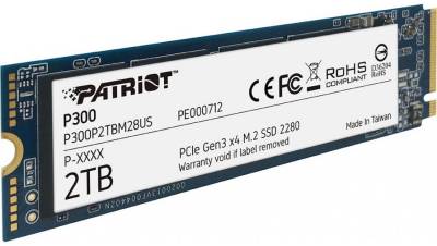 Накопитель Patriot P300 2TB M.2 2280 NVMe 1.3 PCIe Gen3 x4 TLC P300P2TBM28