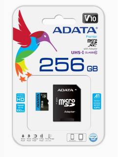 Флеш-карта A-Data Premier microSDXC 256GB + Adapter AUSDX256GUICL10A1-RA1