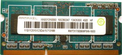 Память Ramaxel So-Dimm DDR3 4GB 1600MHz CL11 RMT3170EB68F9W-1600