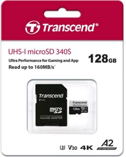 Флеш-карта Transcend microSDXC 340S 128GB + Adapter TS128GUSD340S