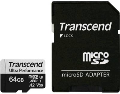 Флеш-карта Transcend microSDXC 340S 64GB + Adapter TS64GUSD340S
