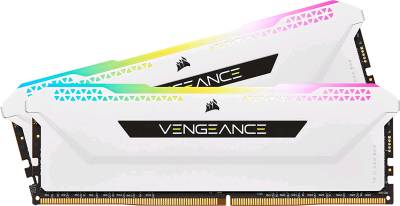 Оперативная память Corsair Vengeance RGB Pro SL White DDR4 16GB (2x8GB) 3600MHz CL18 Kit CMH16GX4M2D3600C18W