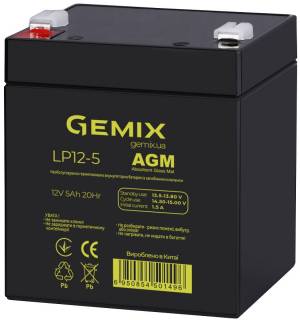 Аккумулятор Gemix 12V 5Ah AGM LP12-5