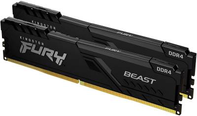 Оперативная память Kingston Fury Beast Black DDR4 64GB (2x32GB) 3600MHz CL18 Kit KF436C18BBK2/64