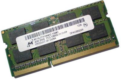 Оперативная память Micron So-Dimm DDR3 4GB 1600MHz CL11 MT16JTF51264HZ-1G6M1