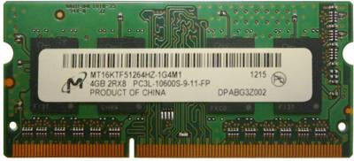 Память Micron So-Dimm DDR3 4GB 1333MHz CL9 MT16KTF51264HZ-1G4M1