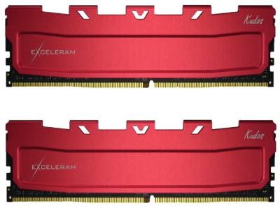 Память Exceleram Kudos Red DDR4 16GB (2x8GB) 3200MHz CL22 Kit EKBLACK4163222AD