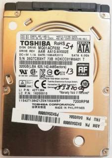 Накопитель Toshiba Mobile Thin 320GB 7200rpm 16MB Ref MQ01ACF032R
