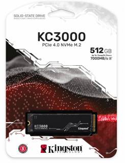 Накопитель Kingston KC3000 512GB M.2 2280 NVMe PCIe Gen4 x4 3D TLC SKC3000S/512G