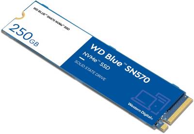 Внутренний HDD/SSD Western Digital WD Blue SN570 250GB M.2 2280 NVMe 1.4 PCIe Gen3 x4 TLC WDS250G3B0C