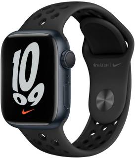 Часы Apple Watch Nike Series 7 41mm Midnight Aluminium Case with Anthracite Black Nike Sport Band (MKN43)