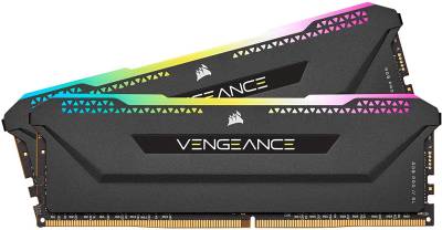 Память Corsair Vengeance RGB PRO SL Black DDR4 32GB (2x16GB) 3200MHz CL16 Kit CMH32GX4M2E3200C16